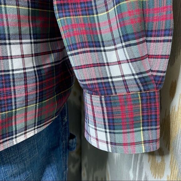 Ralph Lauren Red Tartan Plaid Button Down Shirt - Picture 10 of 16